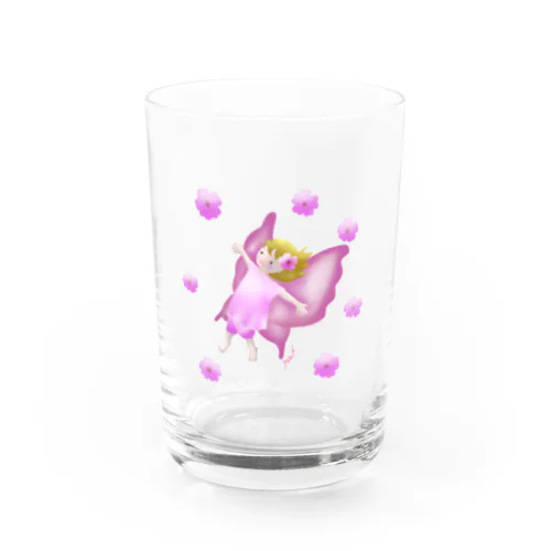 ピンクの妖精B Water Glass