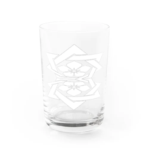 桔梗紋 白 Water Glass