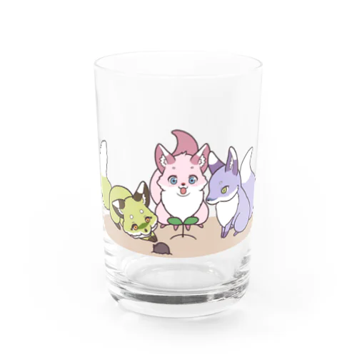 芽吹き_春キツネ Water Glass