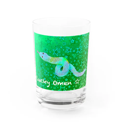 白蛇　🌟　lucky omen Water Glass