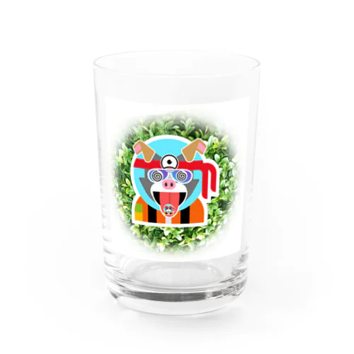 ステッカーアート　「あほニャン」 Water Glass