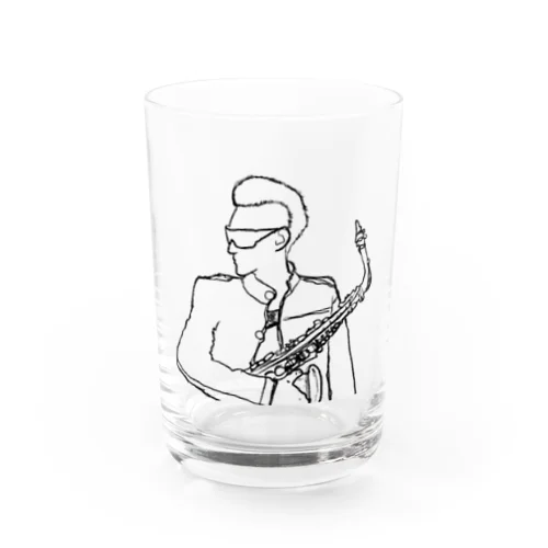 サックス弁慶モノクロ Water Glass