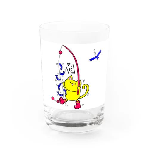 子鮎爆釣り猫さん Water Glass