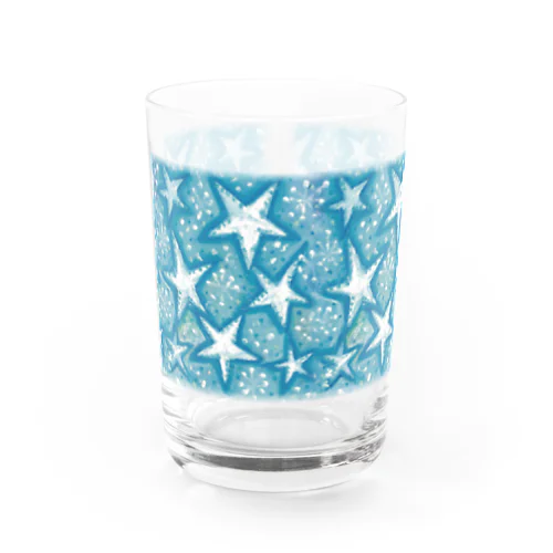 baby blue star Water Glass