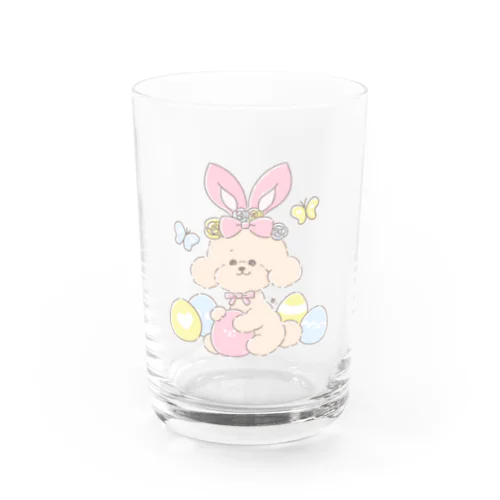 Happy Easter Dog!(Apricot) Water Glass