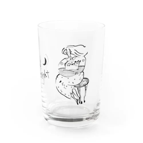 グッナイ猫と女の子 グラス