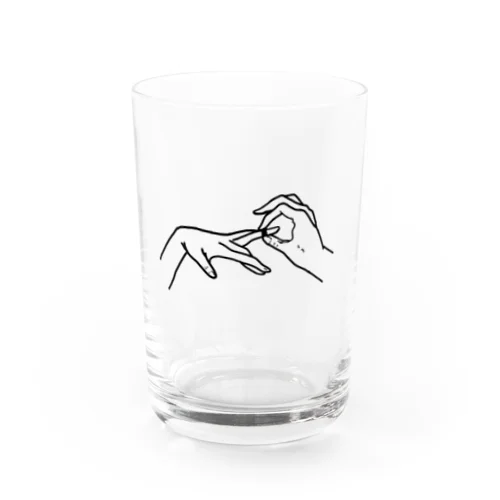 hand Water Glass