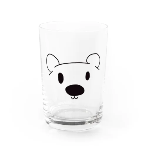 白にこだわるくま Water Glass