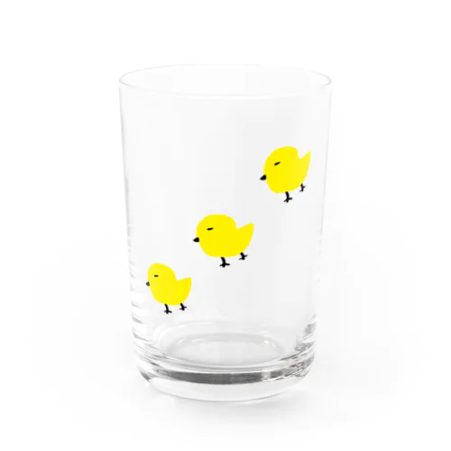 同僚の描いたひよこ Water Glass