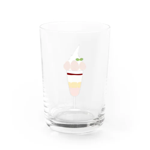 白いちごのパフェ Water Glass