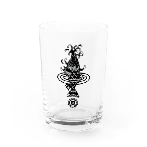 WSEオリジナル　彫師デザイン　黒プリント Water Glass