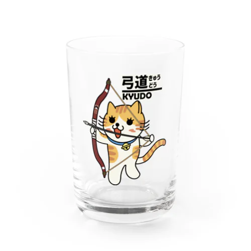 弓道にゃんこ Water Glass