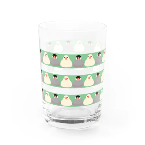 文鳥/ミント Water Glass