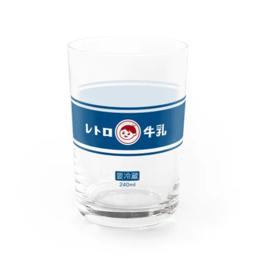 レトロ牛乳 Water Glass