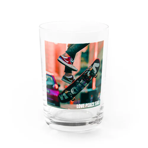 Love Peace SK8 #6 Water Glass