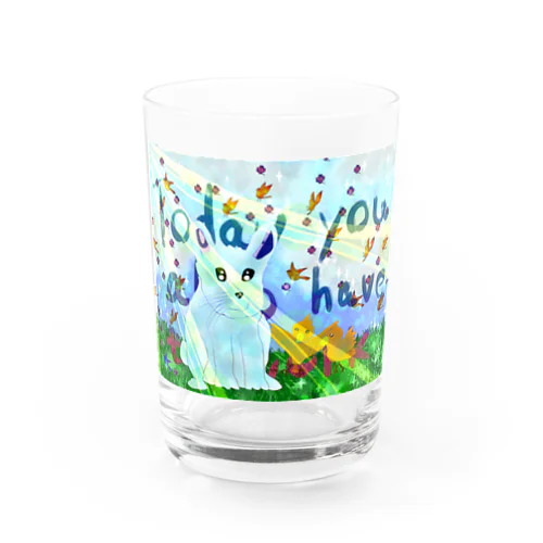 うさぎと小鳥　Harmony Water Glass