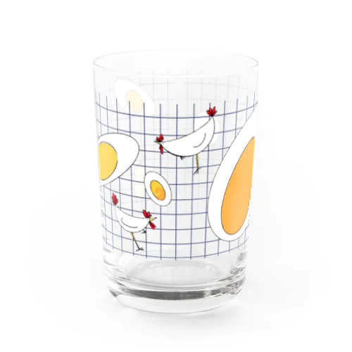 鶏が先かたまごが先か Water Glass