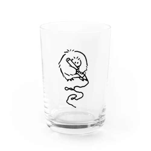 文字をかくイエティ Water Glass