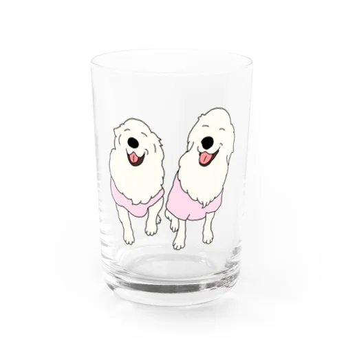 うちの子1番☆トムくん＆パルくん ピンクニコニコ Water Glass