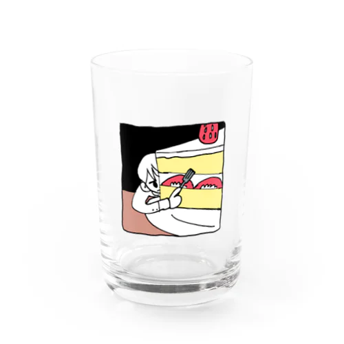 巨大ケーキぺろり Water Glass