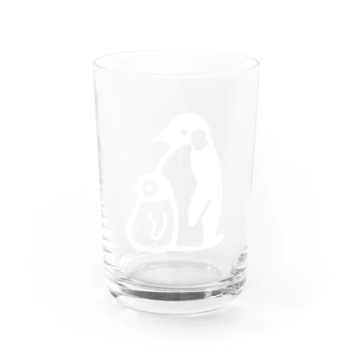 ぺんぎんのおやこ（白） Water Glass