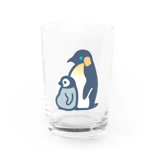 ぺんぎんのおやこ（カラー） Water Glass