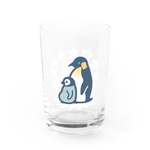 ぺんぎんのおやこ（カラー白柄あり） Water Glass