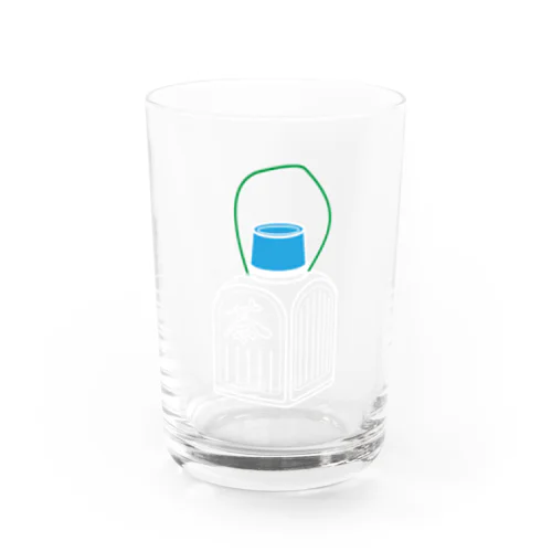 ポリ茶瓶（青ふた、白線） グラス