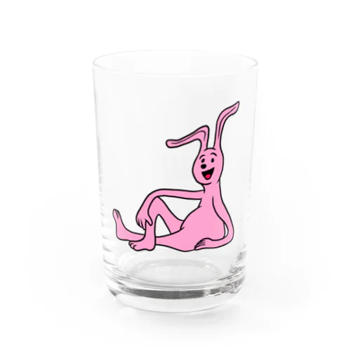 ふてぶてしいうさぎ Water Glass