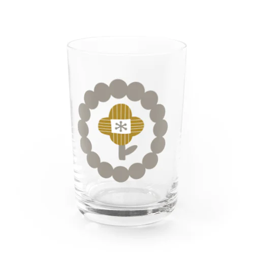 黄色とグレーのサークルグラス Water Glass