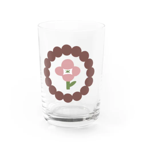 ピンクのサークルグラス Water Glass