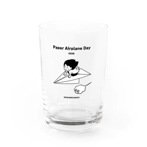 0508「Paper Airplane Day」 Water Glass