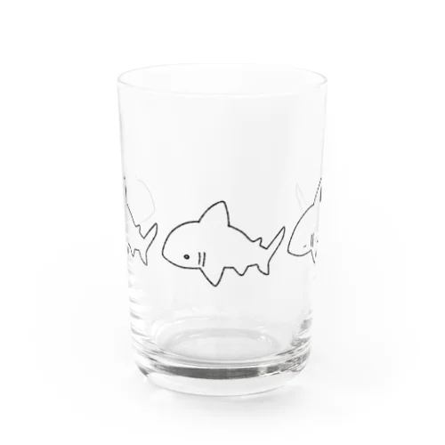 サメさん整列 Water Glass