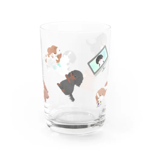 キャバリア CKCS 感染症対策柄グラス Water Glass