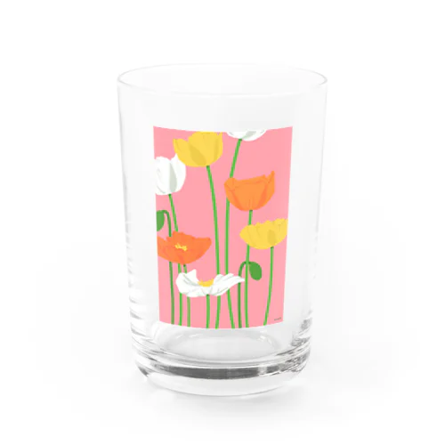 華やかポピー Water Glass