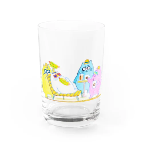 ねこねこへぶん Water Glass