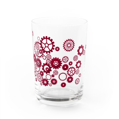 ワインレッド歯車 Water Glass