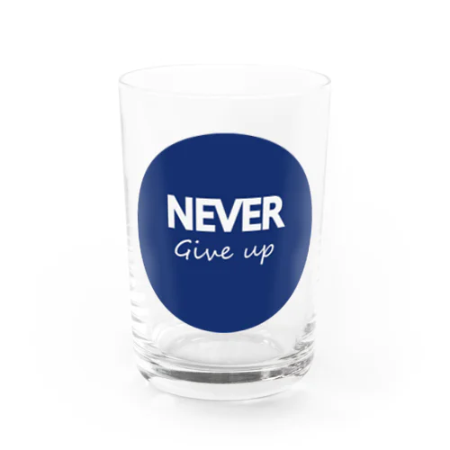 NEVER Give up Water Glass