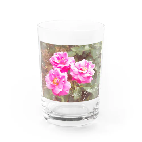 pink Rose Water Glass