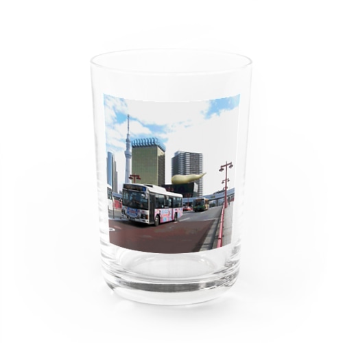 CG絵画：吾妻橋の風景画　CG art: view of Azumabashi Brdg./ Tokyo Water Glass