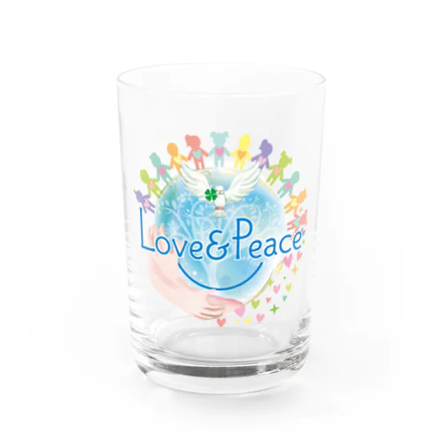 Love＆Peaceキッズ用ロゴ Water Glass