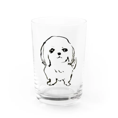 健気な犬 Water Glass