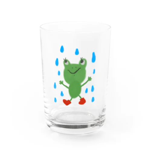 雨がだいすきカエルくん Water Glass