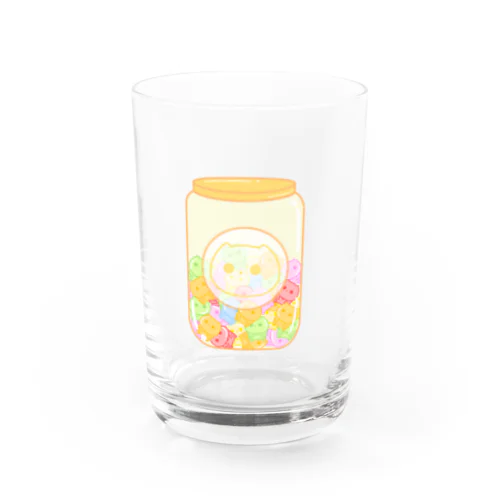 レオタードにゃんこ。ビーンズ Water Glass