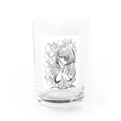 レースの眼帯女子 Water Glass