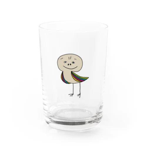 カラフル羽付き小鳥ちゃん Water Glass