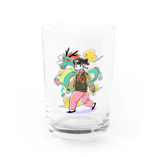 スカジャンチャイナ娘(龍) Water Glass