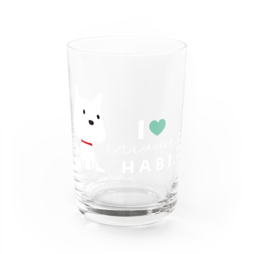 I♥westie Water Glass