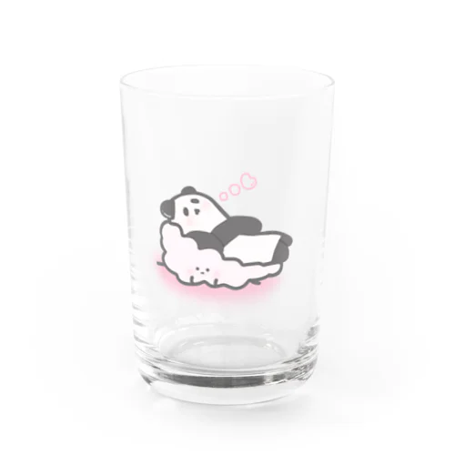 のんびりしたいぱんだしゃんともくもくわたあめ Water Glass