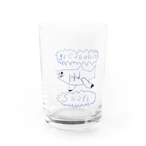 great white shark Water Glass